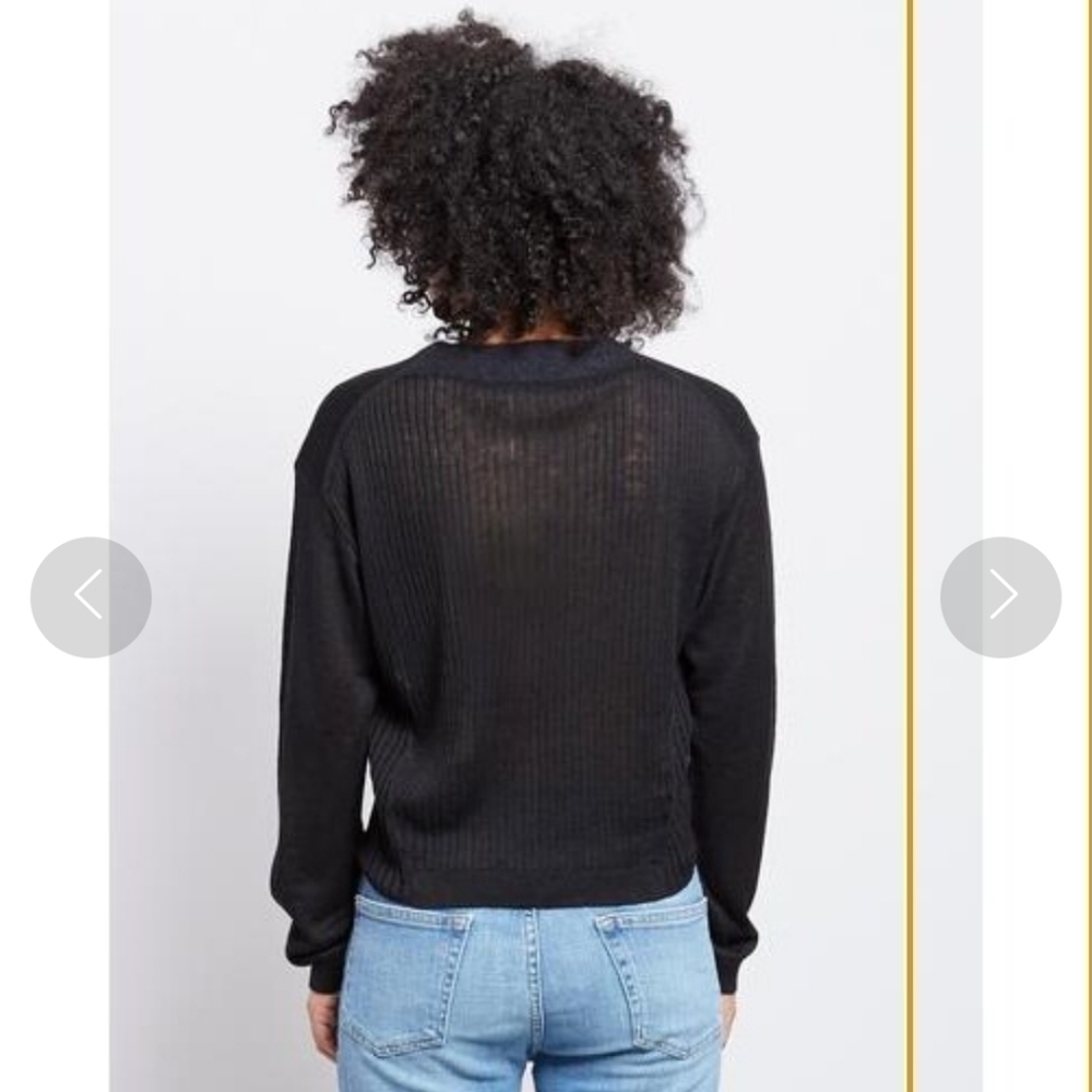 Acne Studios Phira Linen 100% linen sweater in WHITE - Picture 2 of 12